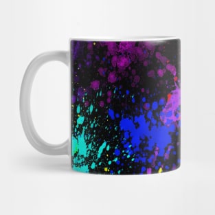 Splatter effect, Brush strokes, neon colors Mug